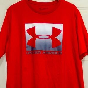Under Armour Shirt‎ Mens XXL Red Loose Fit Lightweight Activewear